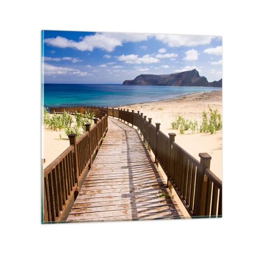 Impression sur verre - Image sur verre - Emmène-moi dans les îles du bonheur - 50x50 cm