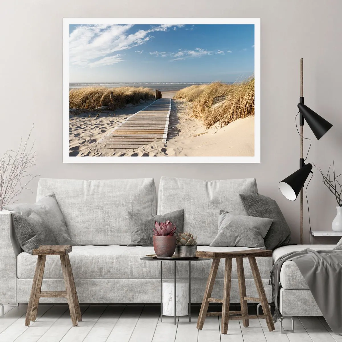 Affiche - Poster - Derrière la dune, dans le bruissement de l'herbe - 70x50 cm