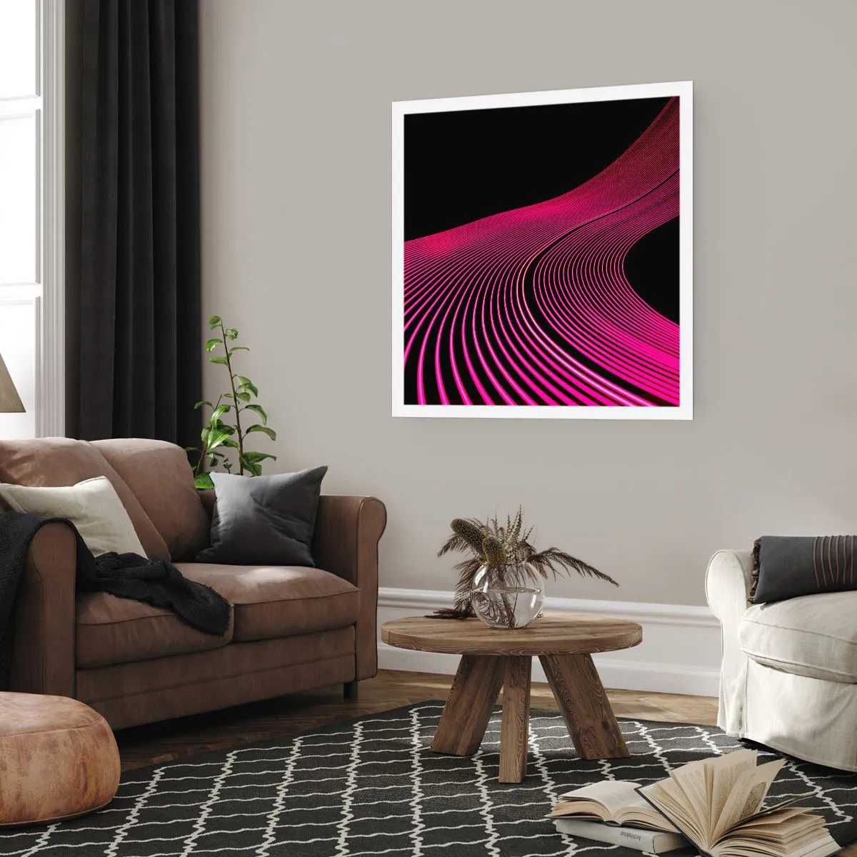 Affiche - Poster - Avenue de lumière - 60x60 cm