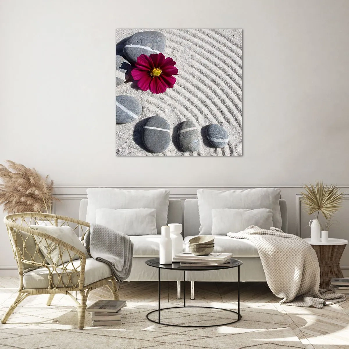 Impression sur verre - Image sur verre - Énergie et paix du cercle magique de la nature - 40x40 cm