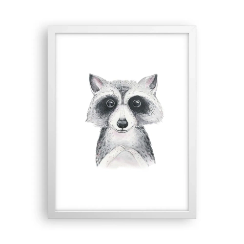 Affiche dans un cadre blanc - Poster - Un moment pour s'émouvoir - 30x40 cm