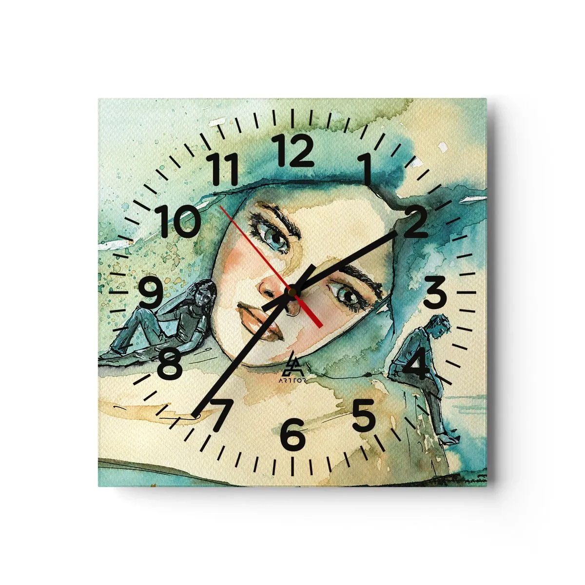 Horloge murale - Pendule murale - Suis-je bleu? - 40x40 cm