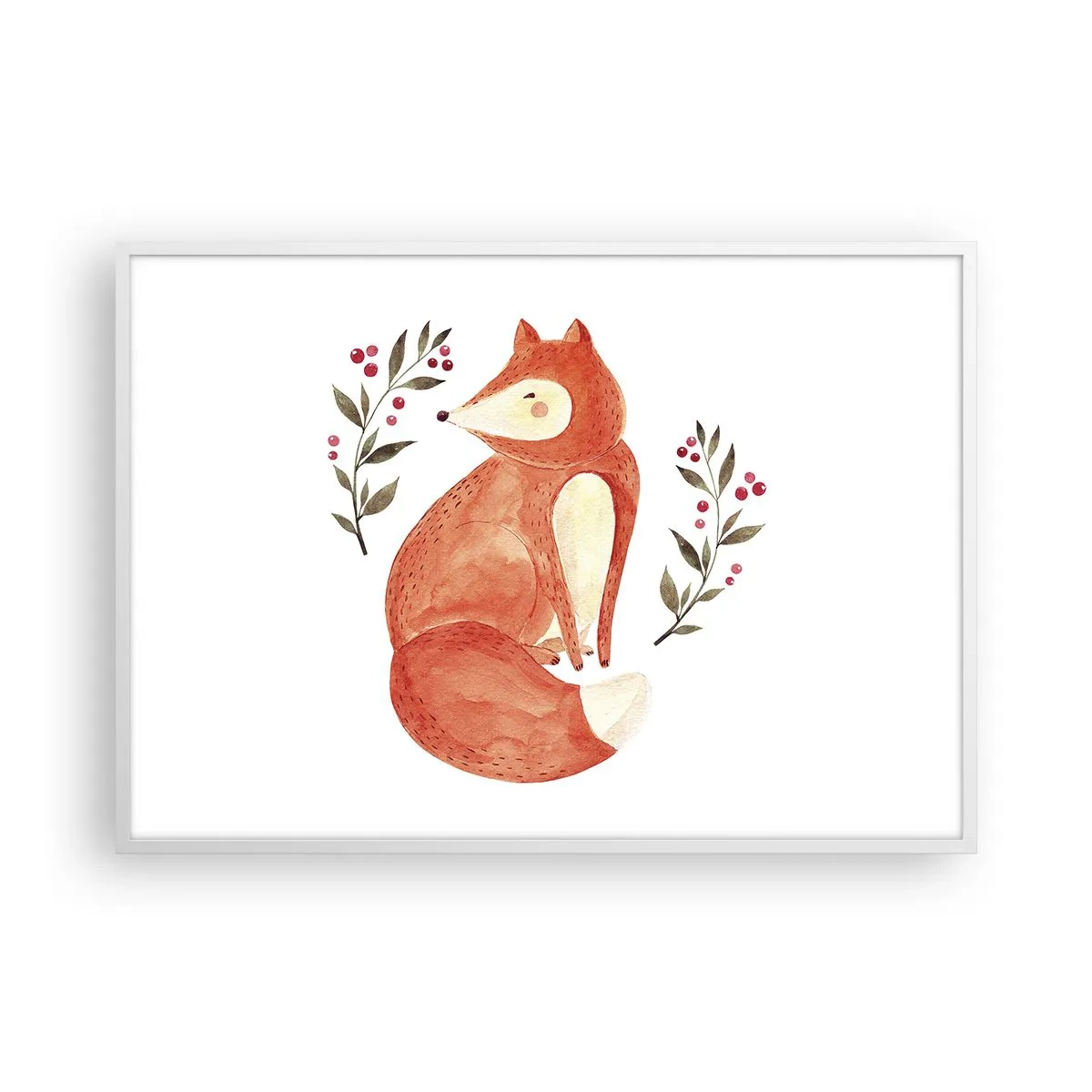 Affiche dans un cadre blanc - Poster - Petit rouquin - 100x70 cm