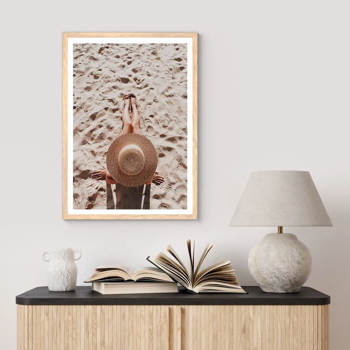Affiche dans un chêne clair - Poster - Moment de rêve - 70x100 cm