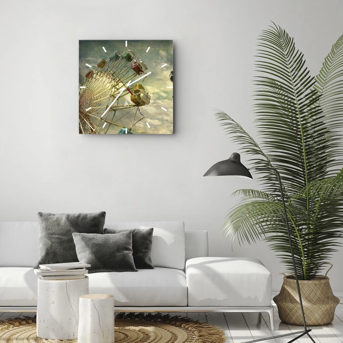 Horloge murale - Pendule murale - On va faire la fête - 40x40 cm