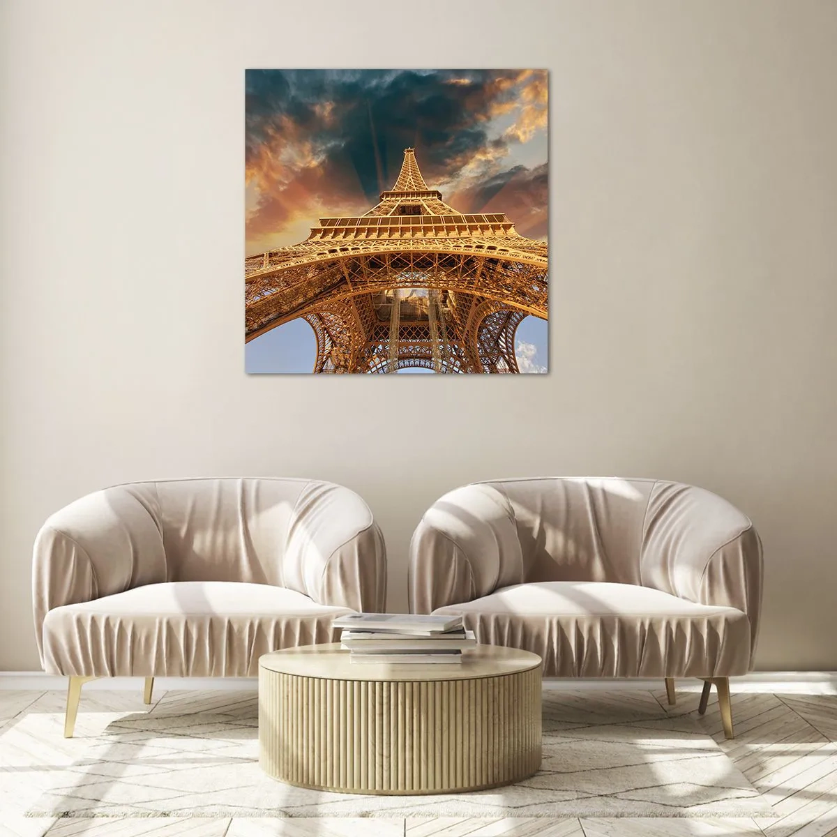 Impression sur verre - Image sur verre - Comment l'humanité a atteint le ciel - 50x50 cm