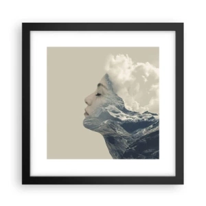 Affiche dans un cadre noir - Poster - La beauté des éléments - 30x30 cm