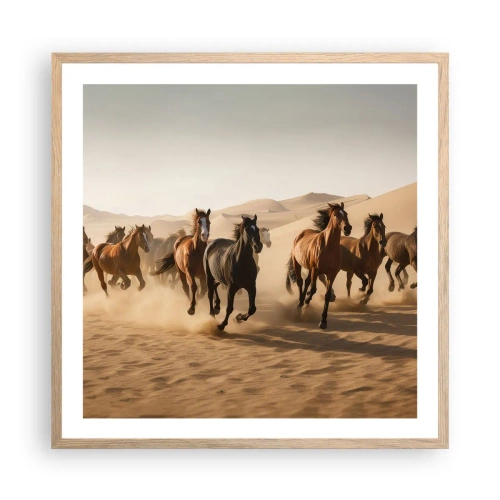 Affiche dans un chêne clair - Poster - Libre comme le vent - 60x60 cm