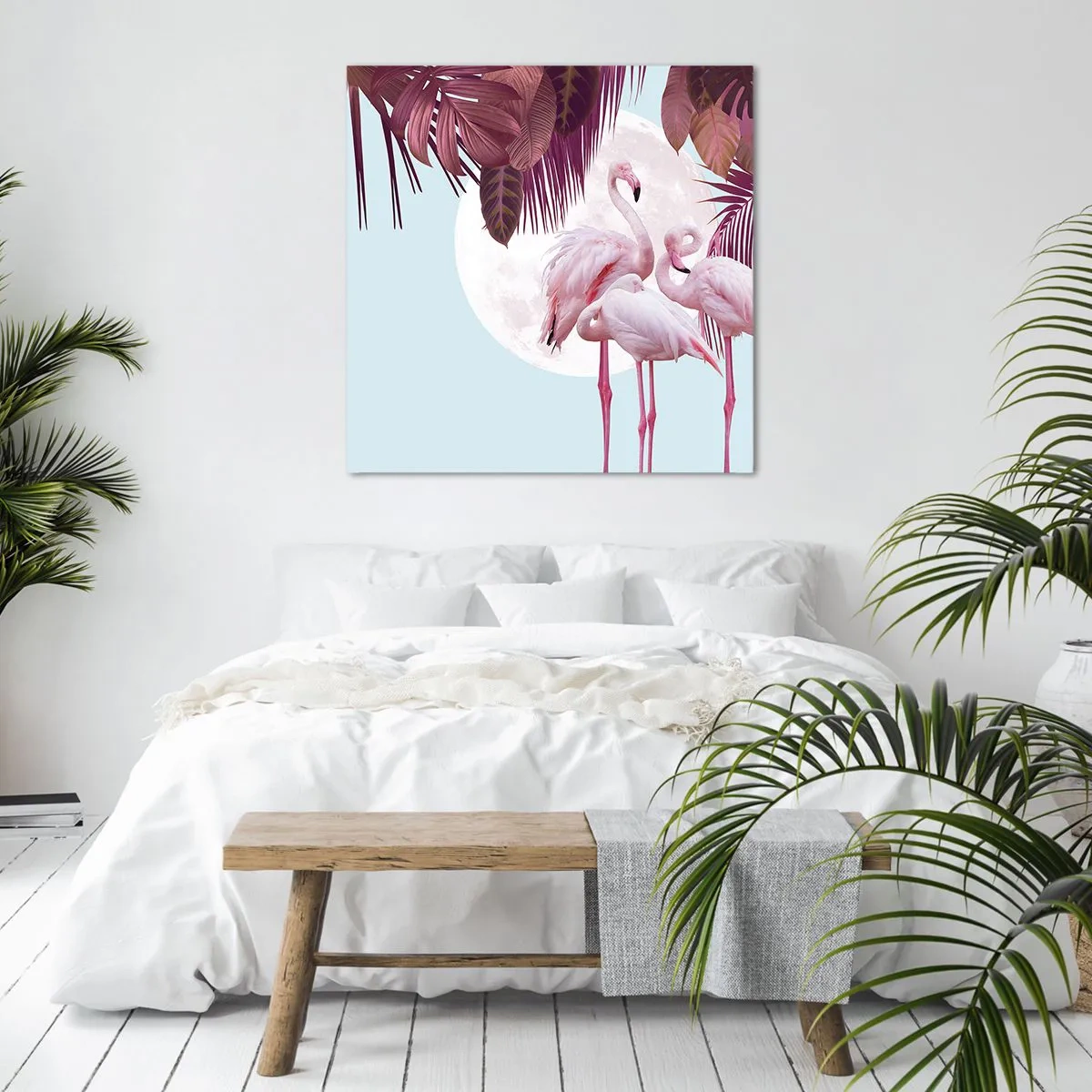 Impression sur toile - Image sur toile - Trois oiseaux gracieux - 60x60 cm