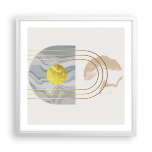 Affiche dans un cadre blanc - Poster - Clareté et brillance - 50x50 cm