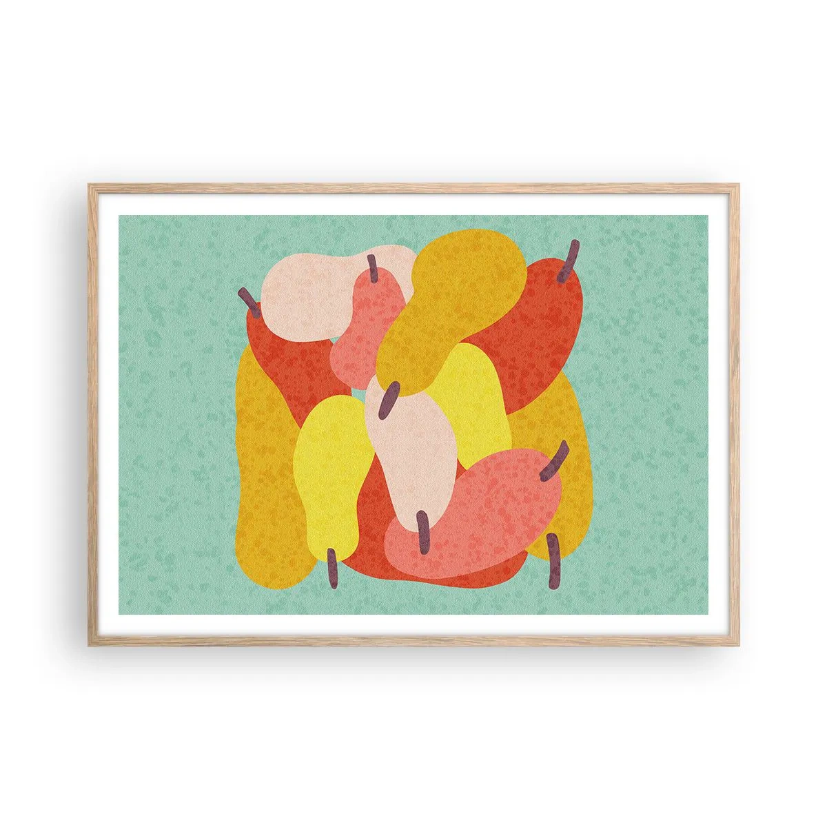 Affiche dans un chêne clair - Poster - Essayez le soleil d'été - 100x70 cm