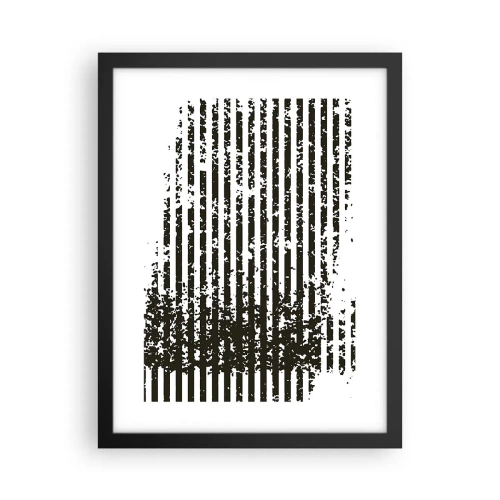 Affiche dans un cadre noir - Poster - Rythme et bruissement - 30x40 cm
