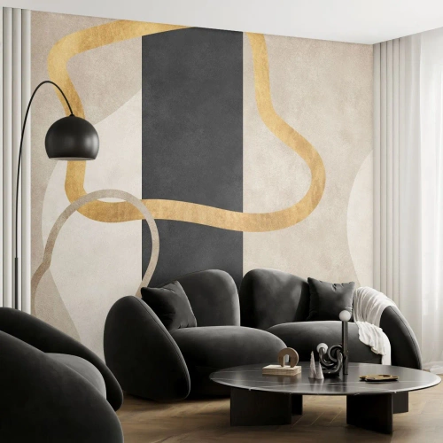 Papier Peint Photo Standard Eco - Formes emmellées - Art Déco, Minimalisme, Abstractionnisme - 400x280 cm
