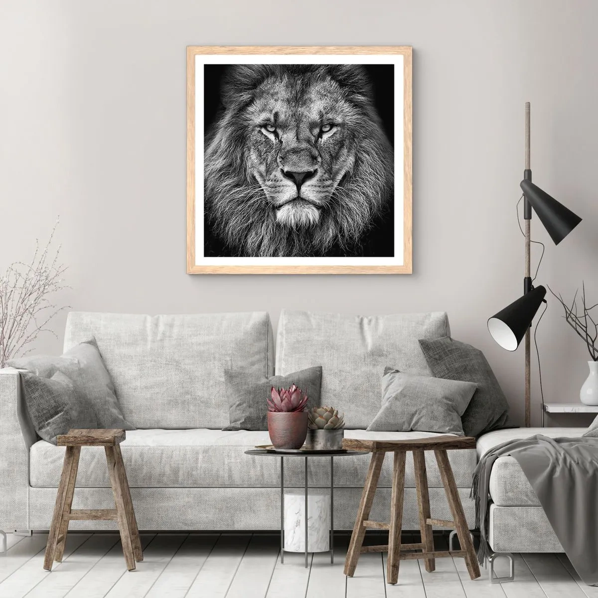 Affiche dans un chêne clair - Poster - En vêtement de sacre - 50x50 cm