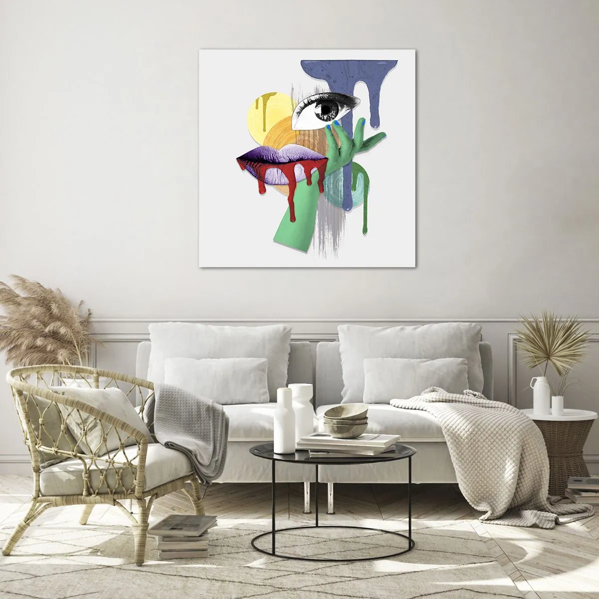 Impression sur verre - Image sur verre - Un portrait déconstruit - 50x50 cm