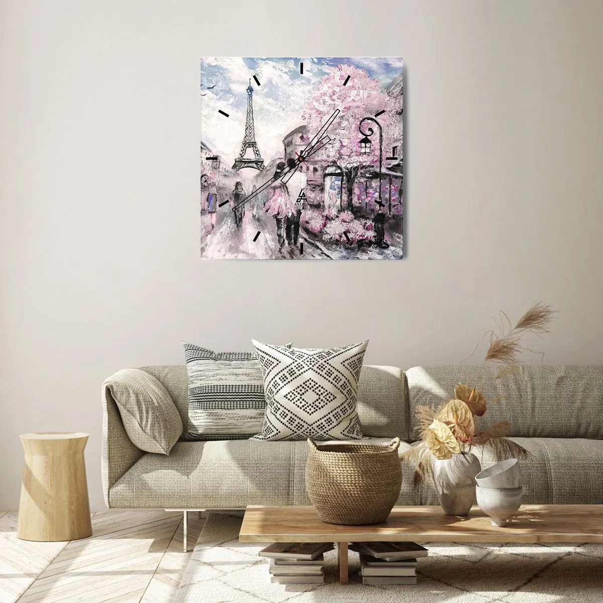 Horloge murale - Pendule murale - Comment tomber amoureu, il faut juste... - 30x30 cm