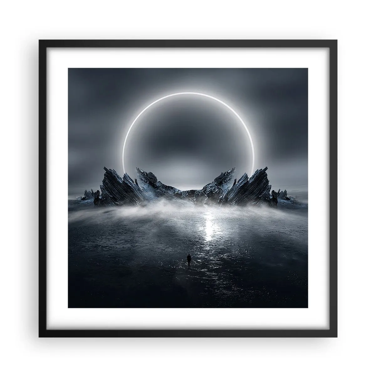 Affiche dans un cadre noir - Poster - La fin de l'histoire - 50x50 cm