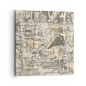 Impression sur toile - Image sur toile - Il attend d'être décodé - 70x70 cm