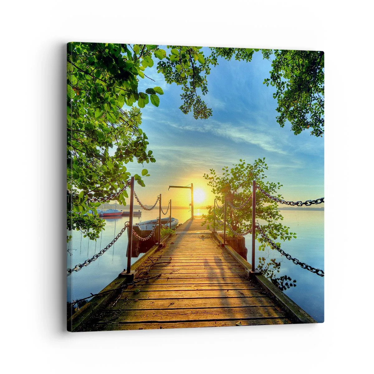 Impression sur toile - Image sur toile - L'ouest au-dessus de l'eau - 40x40 cm