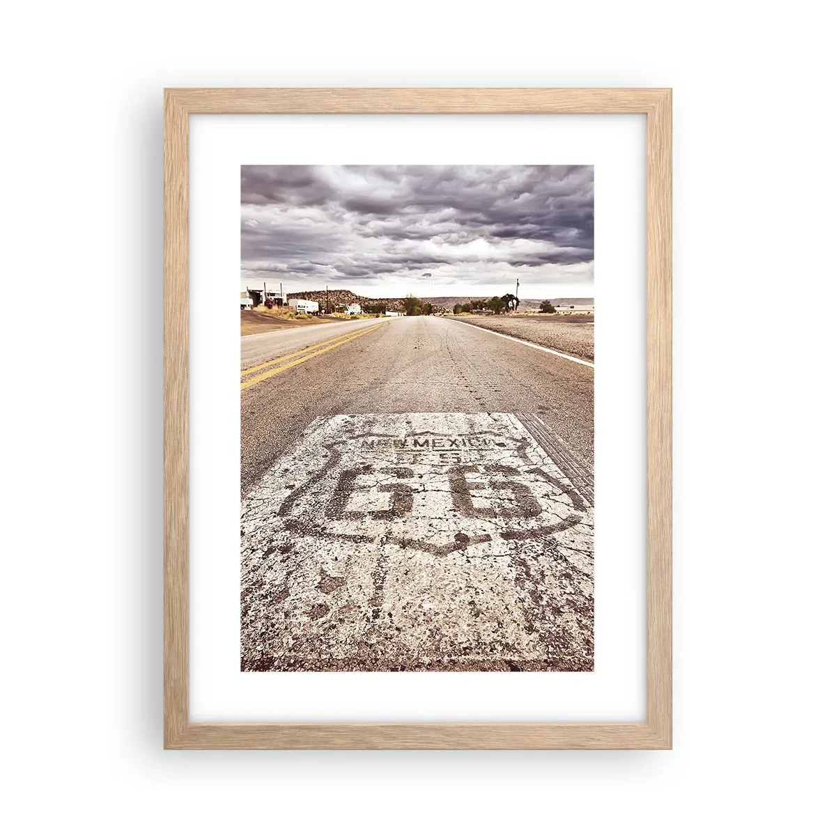 Affiche dans un chêne clair - Poster - Mother Road - une légende américaine - 30x40 cm