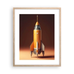 Affiche dans un chêne clair - Poster - Ça commence par un rêve - 40x50 cm