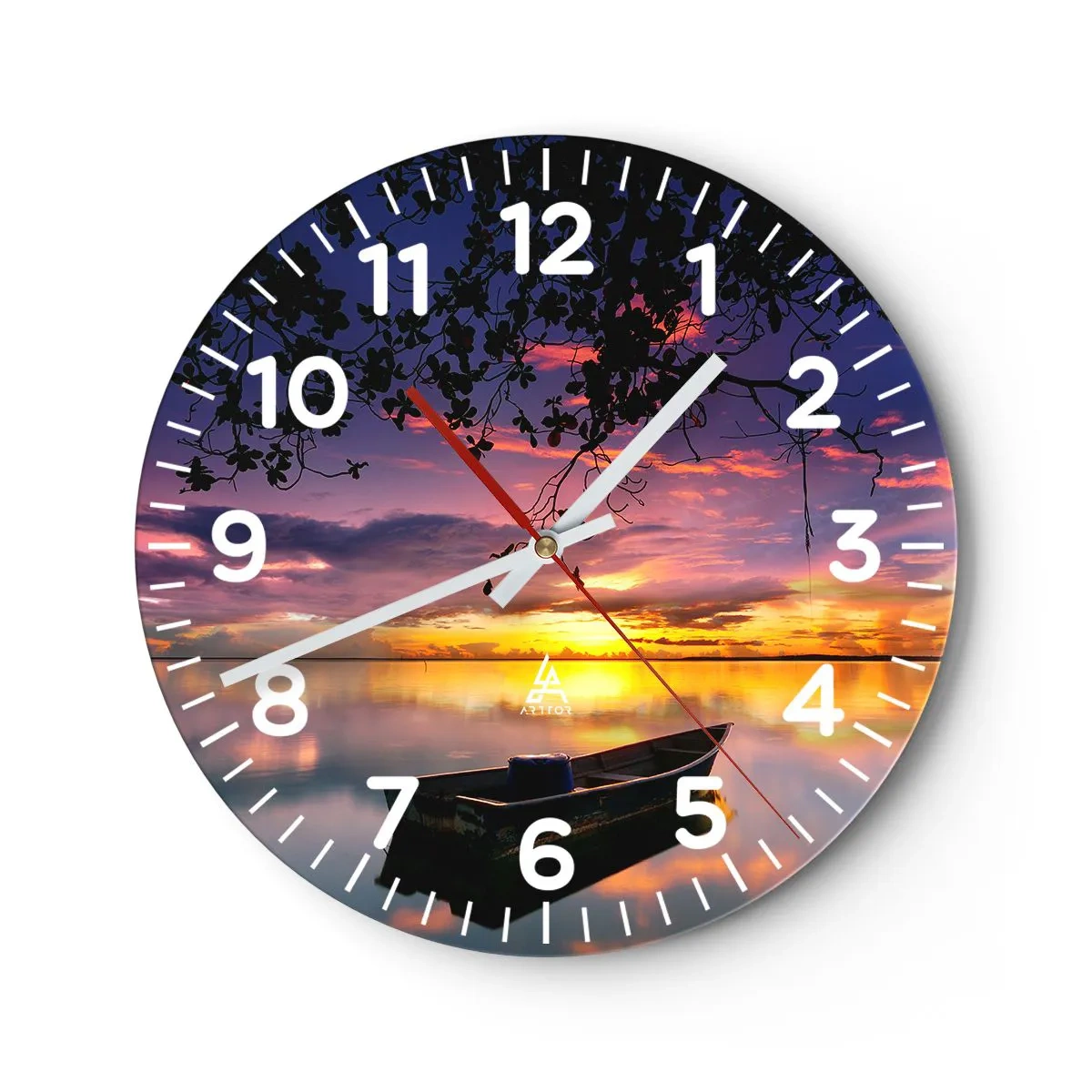 Horloge murale - Pendule murale - "Tu sembles suspendu au milieu du ciel..." - 40x40 cm