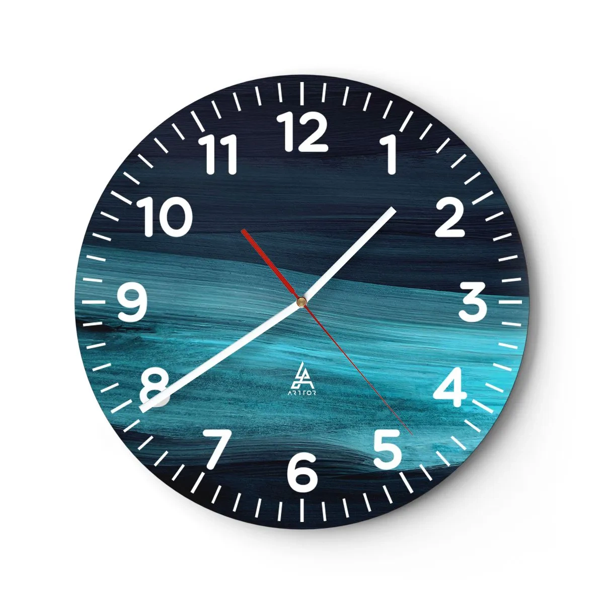 Horloge murale - Pendule murale - Suivez le courant - 30x30 cm