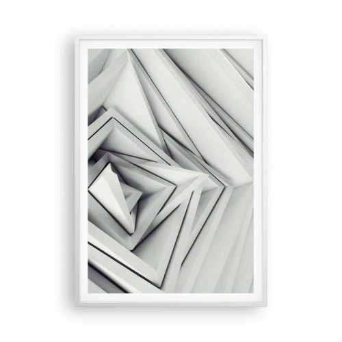 Affiche dans un cadre blanc - Poster - Bourgeon d’angles vifs - 70x100 cm