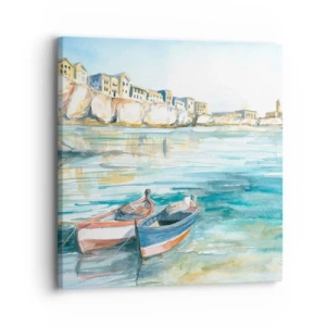 Impression sur toile - Image sur toile - Paysage dans l'azur - 30x30 cm