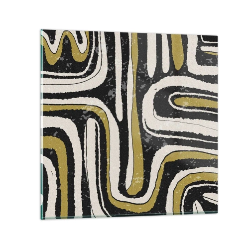 Impression sur verre - Image sur verre - Composition : routes et ruelles - 30x30 cm