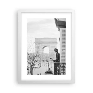 Affiche dans un cadre blanc - Poster - Chambre avec vue - 30x40 cm