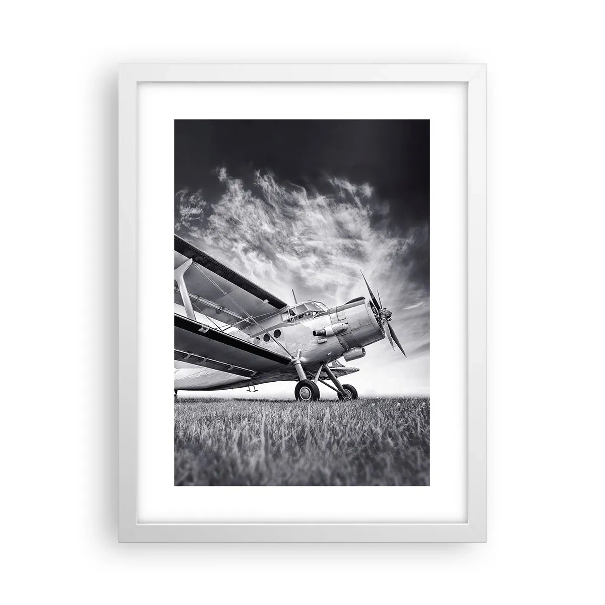 Affiche dans un cadre blanc - Poster - Le pèlerin ailé - 30x40 cm