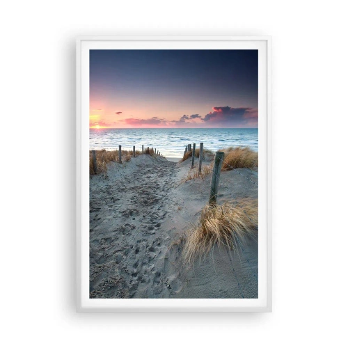 Affiche dans un cadre blanc - Poster - Tu as versé l'éclat de l'arc-en-ciel sur les flots - 70x100 cm