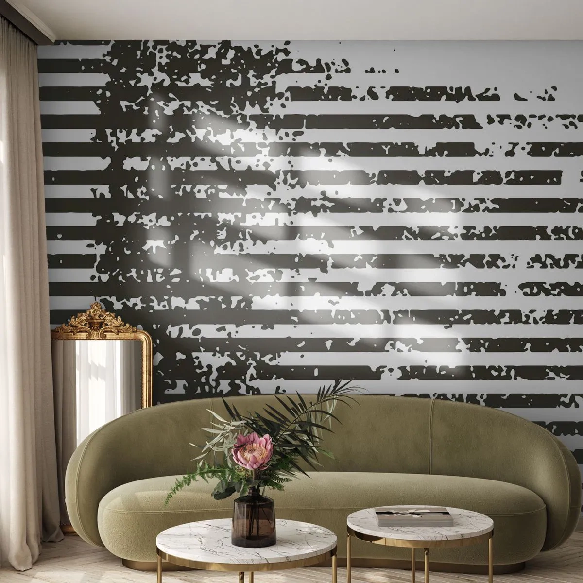 Papier Peint Photo Premium Sand - Rythme et bruissement - Abstraction, Morceau, Graphique - 350x256 cm