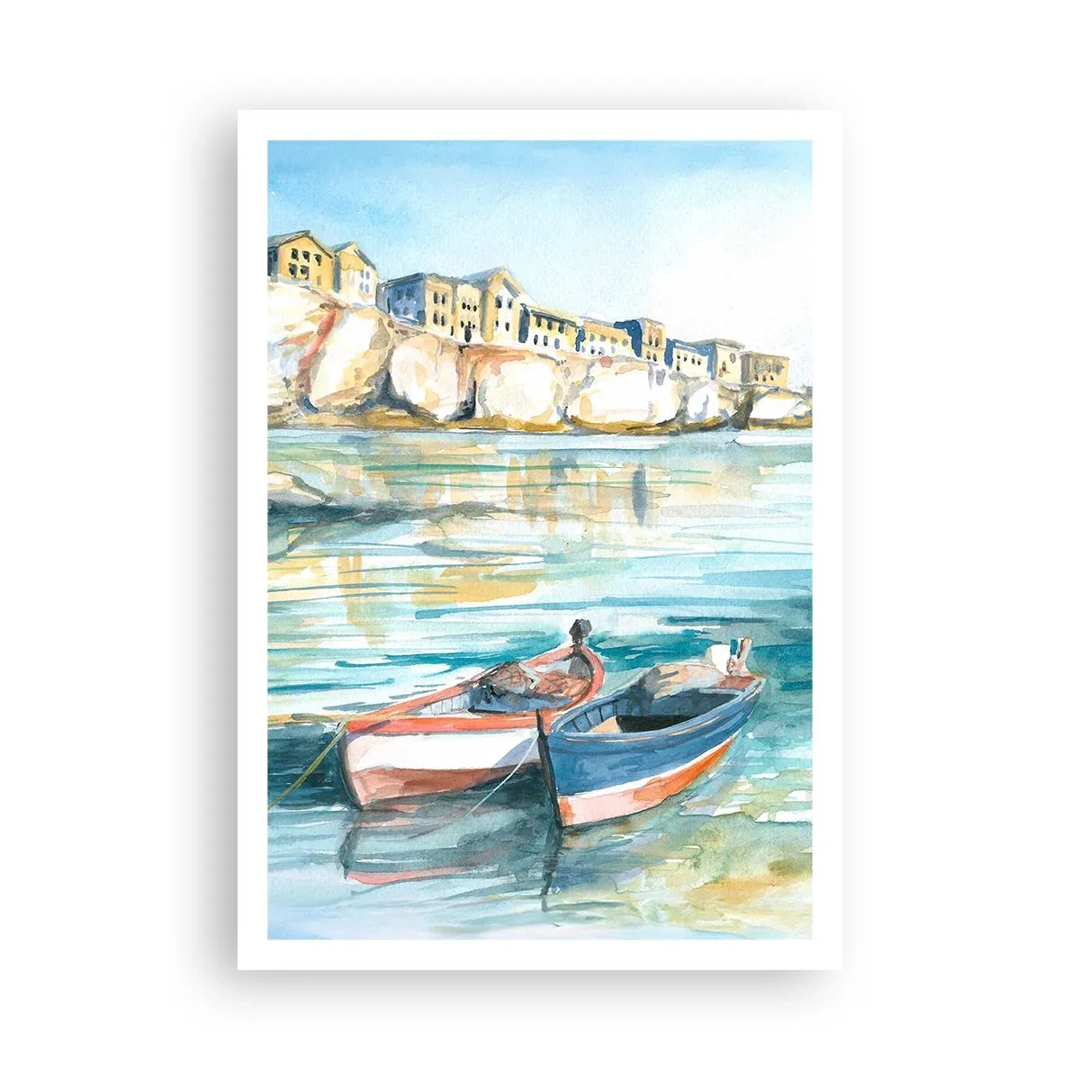 Affiche - Poster - Paysage dans l'azur - 70x100 cm