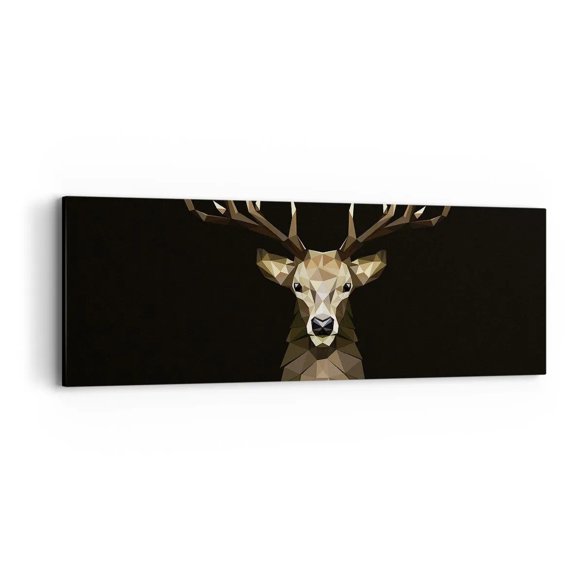 Impression sur toile - Image sur toile - Cerf cubique - 90x30 cm