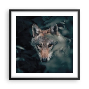 Affiche dans un cadre noir - Poster - Chasseur - 50x50 cm