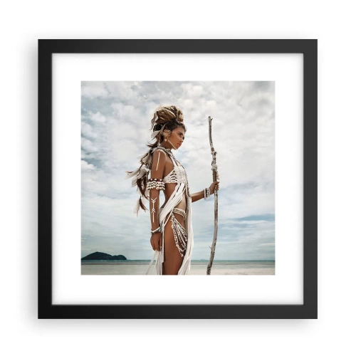 Affiche dans un cadre noir - Poster - Reine des tropiques - 30x30 cm