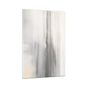 Impression sur verre - Image sur verre - Un paysage subtil aux tons gris et beige - 80x120cm - Distance réfléchie - Décoration murale moderne pour le salon et la chambre ARTTOR