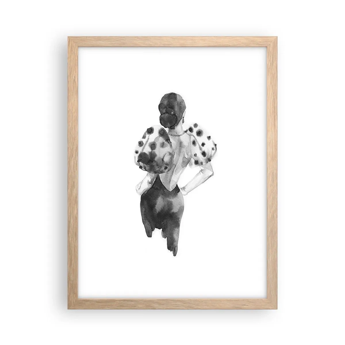 Affiche dans un chêne clair - Poster - Elle est passée juste à côté - 30x40 cm