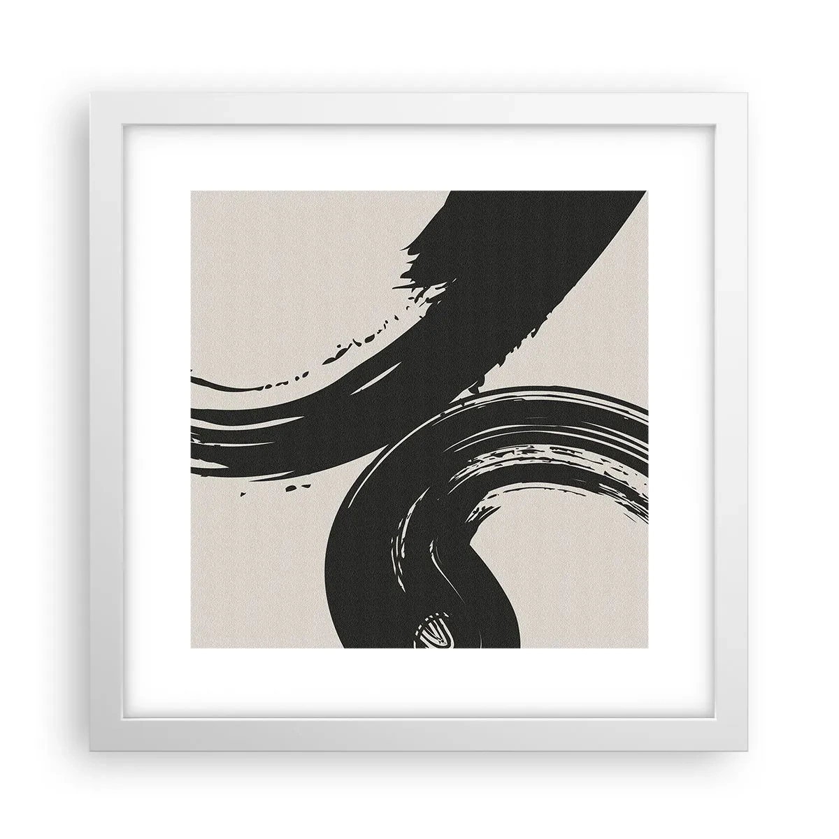 Affiche dans un cadre blanc - Poster - Balayage circulaire - 30x30 cm