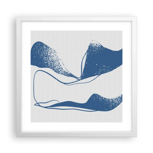 Affiche dans un cadre blanc - Poster - Abstraction ailée - 40x40 cm