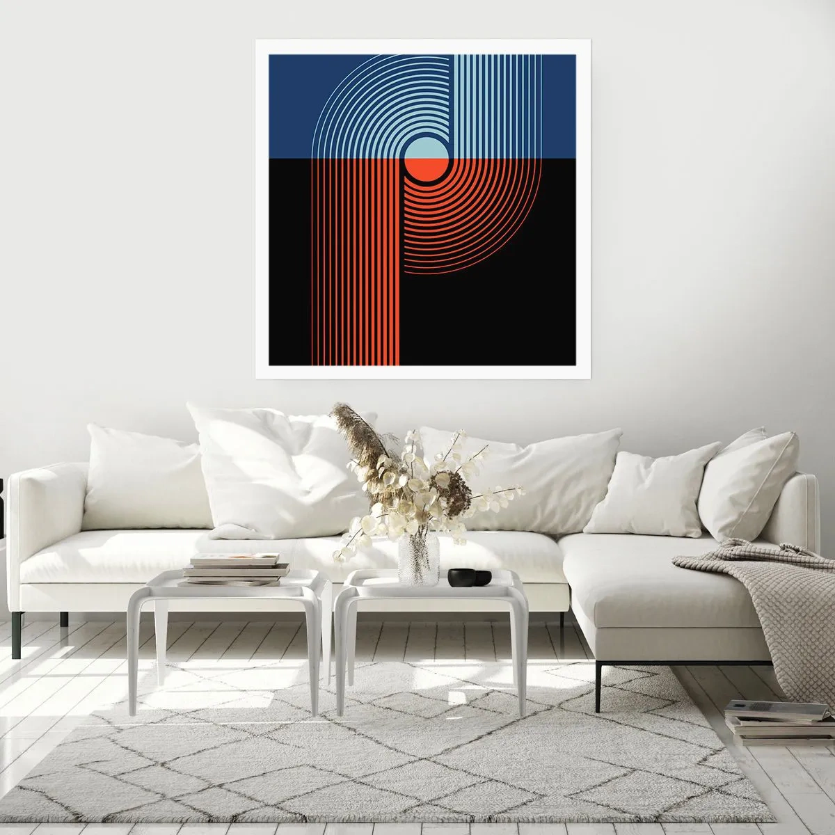 Affiche - Poster - Dans une étreinte géométrique - 30x30 cm