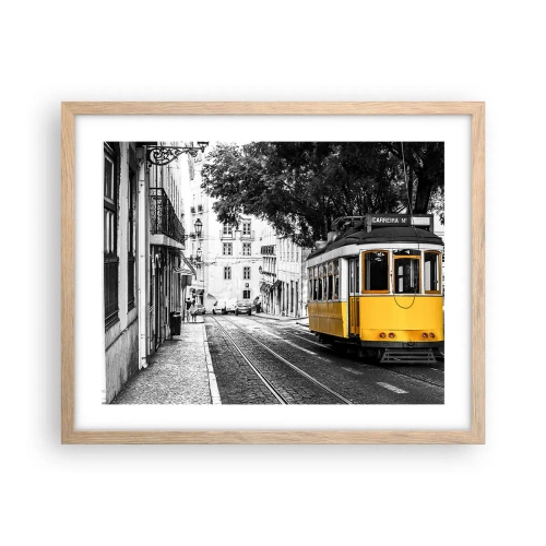 Affiche dans un chêne clair - Poster - Et du fado en arrière-plan - 50x40 cm