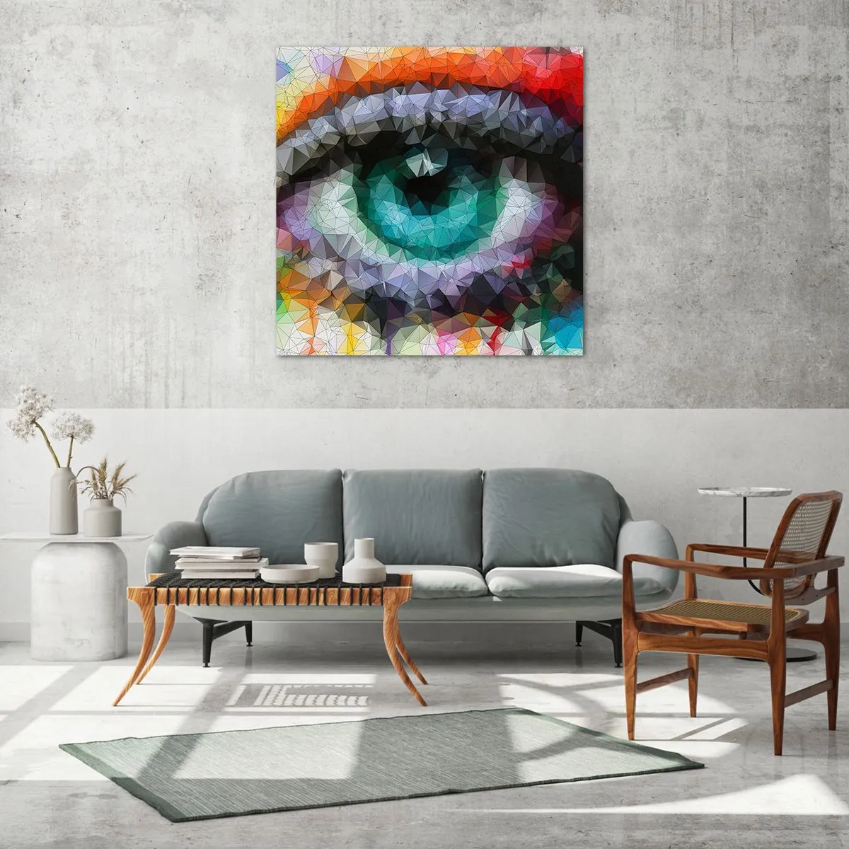Impression sur verre - Image sur verre - Lueur cristalline des yeux - 30x30 cm