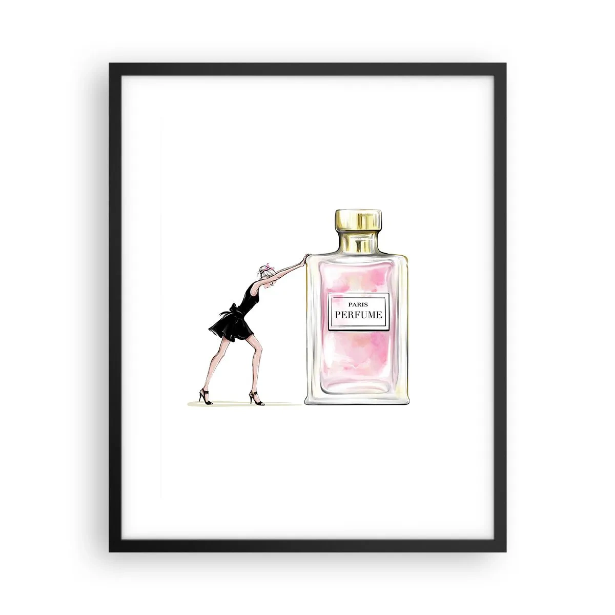 Affiche dans un cadre noir - Poster - L'essence des femmes - 40x50 cm
