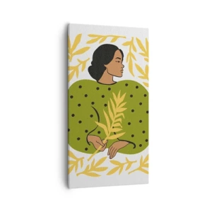 Impression sur toile - Image sur toile - Fille hawaïenne - 55x100 cm