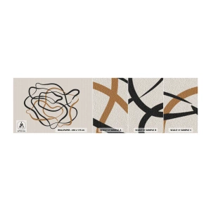 Échantillon de Papier Peint Autocollant Deluxe Sticker - Tout s'est mal déroulé - Bohème, Abstraction, Lignes - 100x30 cm