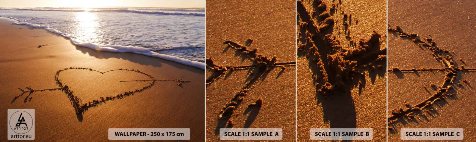 Échantillon De Papier Peint Standard Eco - Confession de vacances - Paysage, Plage, Mer - 100x30 cm