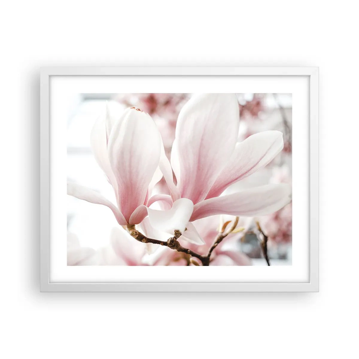 Affiche dans un cadre blanc - Poster - Abondance de tendresse - 50x40 cm